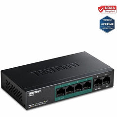 TRENDnet TPE-S50 6-Port Fast Ethernet PoE+ Switch, 1.2Gbps