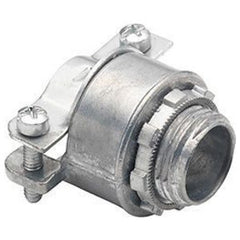 Bridgeport Fittings 653-DC2 1/2 to 1/2 Inch Zinc Die Cast MC Cable Connector with Clamp Connection and Maximum Opening 0.900 Inch