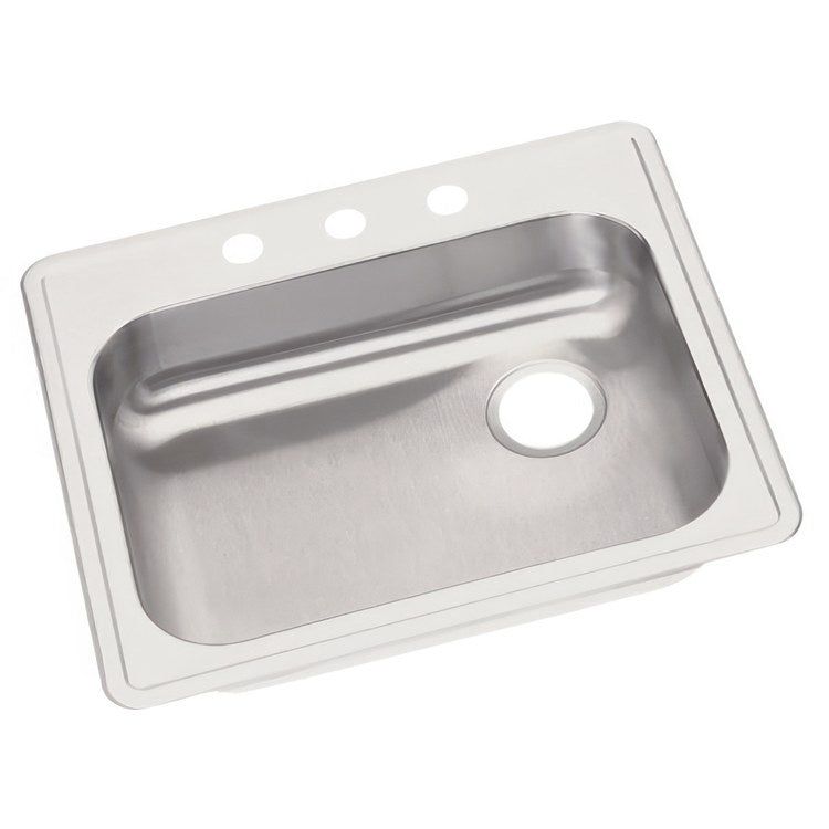 Elkay GE12521R3 Dayton Stainless Steel Kitchen Sink Drop-In Single Bowl