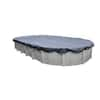 Swimline PCO142032 Swimline Super Deluxe 16' x 28' Oval Winter Cover, 4' Overlap, Silver/Black