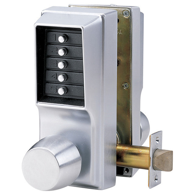 KABA EE1011/EE1011-26D-41 Mechanical Pushbutton Lock, Heavy Duty, 1/2 Cylindrical Throw Latch, Cylindrical Lock/Combination Entry