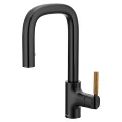 Moen S64001BL tenon matte black one-handle pulldown bar faucet