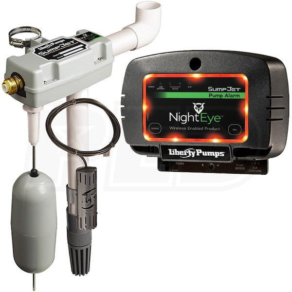 Liberty SJ10A-EYE SumpJet Water-Powered Back-up Pump with NightEye Wireless Enabled Pump Alarm