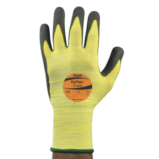 HYFLEX 124124 11-423 Heat Resistant Gloves with High Visibility Size 10 Yellow/Black