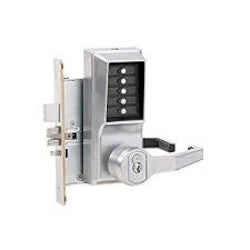 KABA R8148B-26D-41 Mechanical Pushbutton Lock Mortise Right Hand SFIC Best Equivalent 6 or 7-Pin Combination Entry/Key Override/Passage/Lockout/Deadbolt Satin Chrome