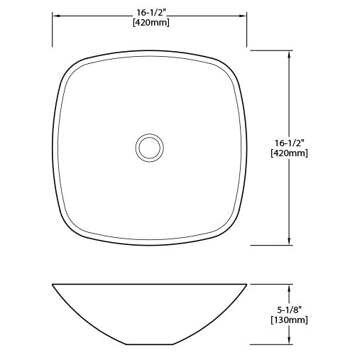 DAKOTA Dakota Plumbing Products DSE-TGV00 Glass Vessel Sink