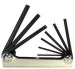 Eklind EKL20911 9 PC Black Alloy Imperial Steel Fold-Up L-Hex Key Set With Steel Holder 5/64-1/4