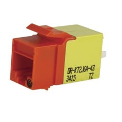 ORTRONICS KT2J6A-43 Category 6A Keystone Jack Lacing Cap Termination Orange