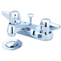 Central Brass 81137-DA Two Canopy Handle Lavatory Faucet, With Pop-Up Drain, Ceramic Disc Cartridges, ADA Compliant, Watersense, Chrome, 1.2 GPM