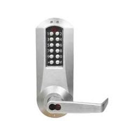 KABA E5031S-WL-626-41 Electronic Pushbutton Lock, Extra Heavy Duty, LFIC Schlage, 1/2 Cylindrical Throw Latch, Cylindrical Lock, Winston Lever, Satin Chrome