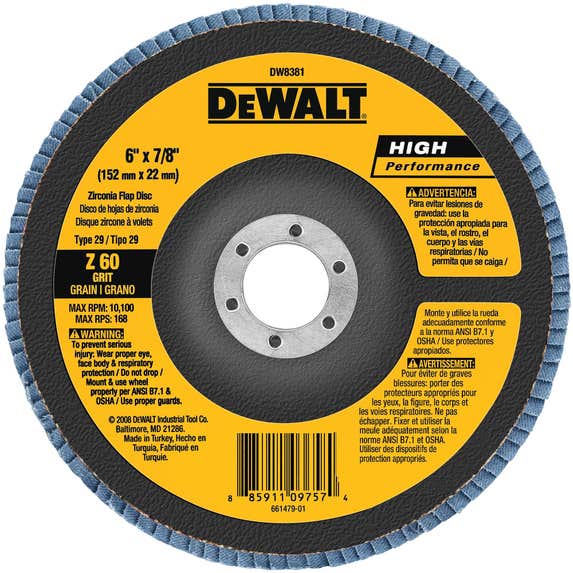 DEWALT DW8381 FLAP DISCS