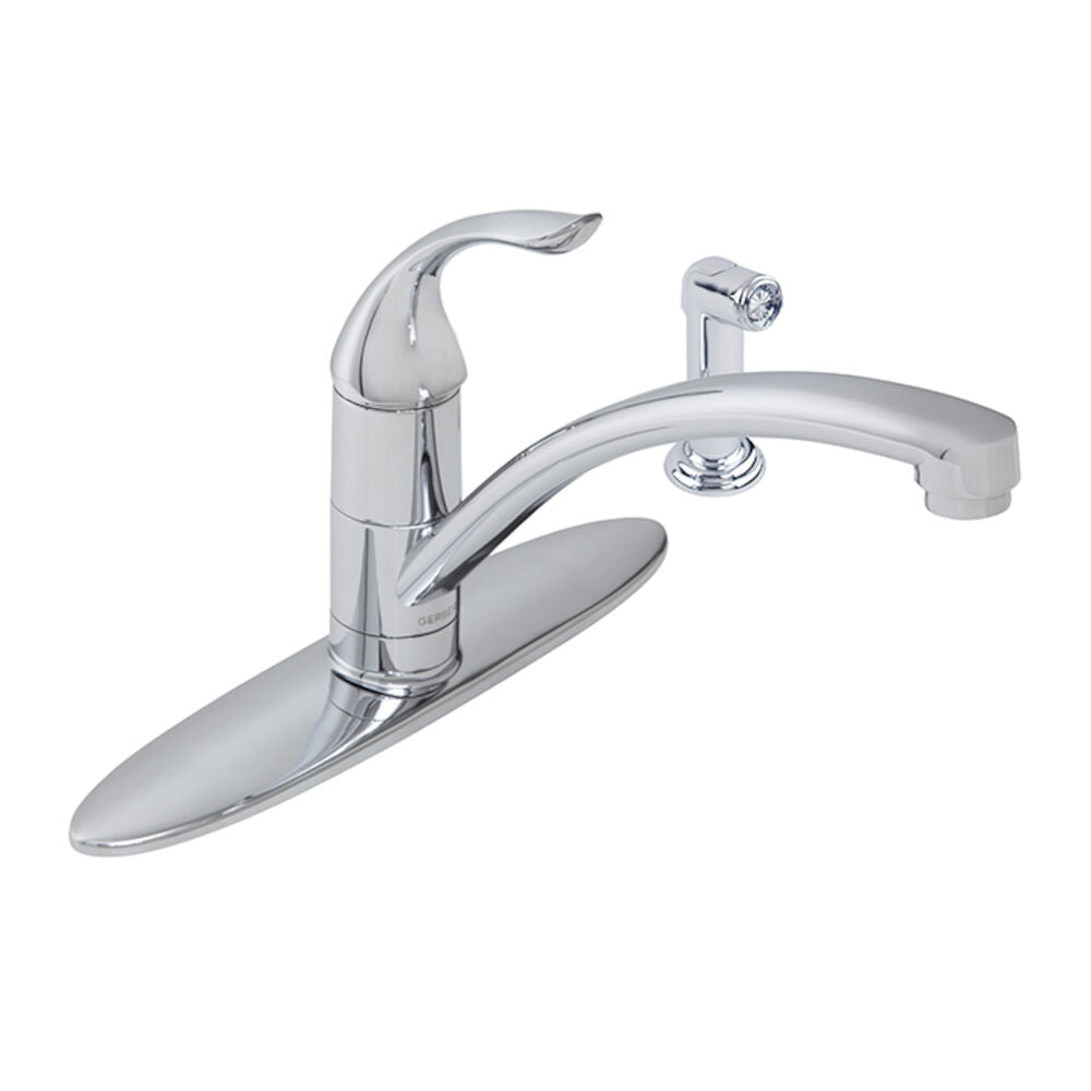 Gerber G0040012 Viper 1H Kitchen Faucet w/ Spray & Deck Plate 1.75gpm Aeration/2.2gpm Spra