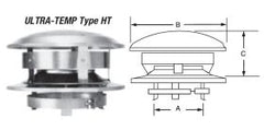 Selkirk 8T-CT Ultra-Temp (Type HT) Chimney Round Top, 10