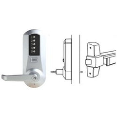 KABA 5010S-WL-26D-41 Mechanical Pushbutton Lock Heavy Duty Exit Trim Satin Chrome