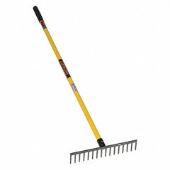 Seymour 42390 Level Head Rake, 16 Tine W/64