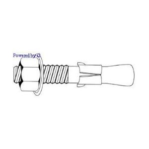 Metallics JTS1134 Zinc Chromate Wedge Anchor 1/4 Inch x 1-3/4 Inch