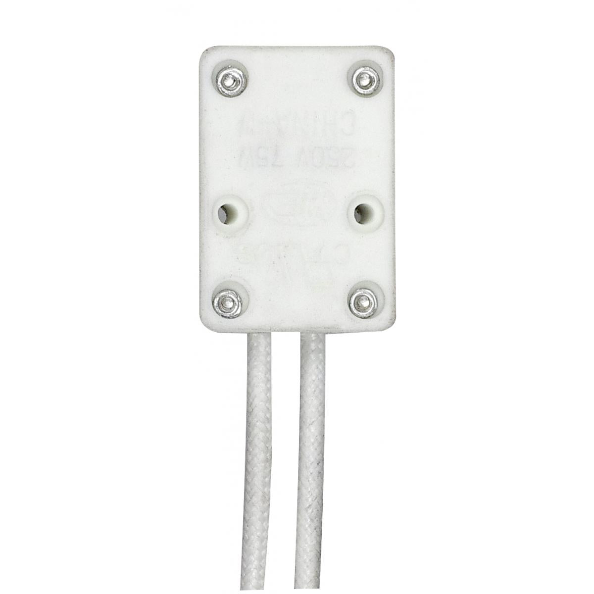 SATCO 90-475 7 in. 75W 250V Socket Base in Porcelain