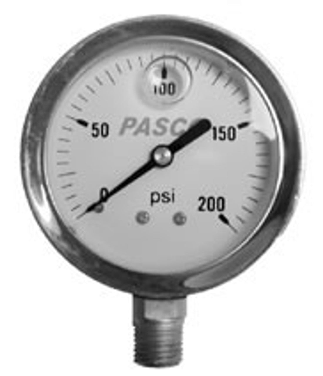 Pasco 1773 2-1/2 60 PSI Glycerine Gauge Liq Filled