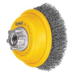 DeWalt DW49102 6 Cup Brush with 1-3/8 Long x 0.014 Dia. Crimped Steel Bristles 5/8-11 Threaded Arbor