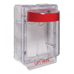 Safety Technology Intl STI-1130NR No Fire Label Stopper II With Horn and Spacer - Red Horn, Clear Spacer