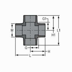 Spears 820-025 2-1/2 PVC Cross Soc Sch80