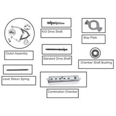 KABA 203037-000-01 Mechanical Lock Service Kit, Right Hand, Includes Clutch Assembly, Standard/K/O Drive Shaft, Lever Return Spring, Combination Chamber, For L1000 Series Mechanical Lock