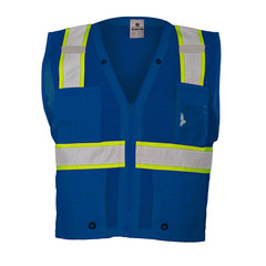 Kishigo B1022X3X 2X-3X Blue Enhanced Visibility Multi Pocket Vest