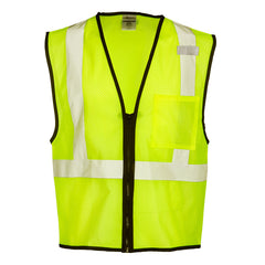 Kishigo 1519SM Economy Series S/M Lime Single Pocket Zipper Mesh Vest