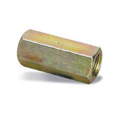 Metallics RCT28 Zinc Chromate Steel Hexagonal Rod Coupling 3/8-16 Thread 1-Inch