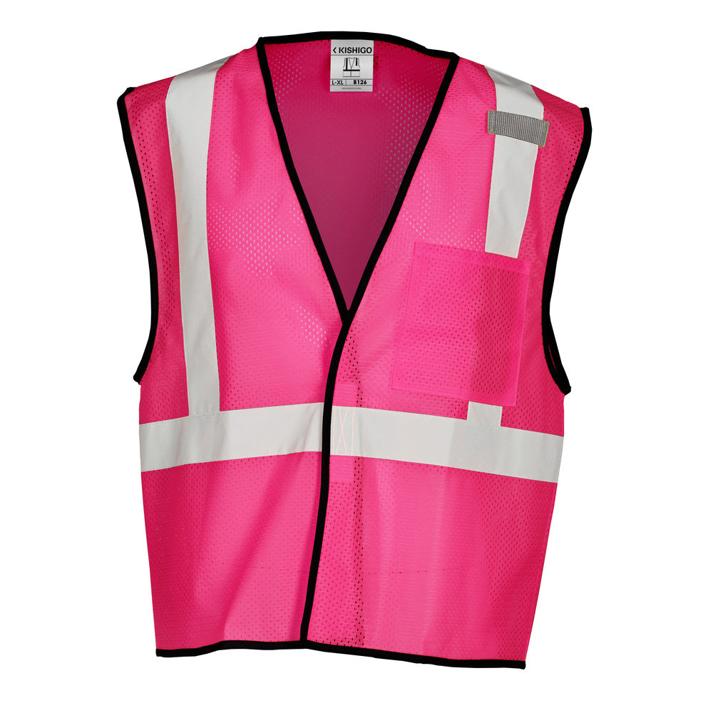 Kishigo B126SM S-M Pink Enhanced Visibility Economy Mesh Vest