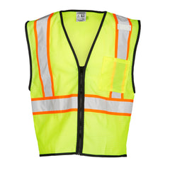 Kishigo 15272X3X 2xl-3xl Single Pocket Contrasting Lime Class 2 Mesh Vest