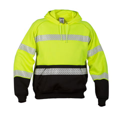 Kishigo JS142M Lime Cls 3 Black Series Pull Over Hoodie