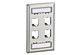 Panduit CFPL4SY Mini-Com Flat Vertical Faceplate 4 Ports