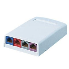 Panduit CBX4EI-AY Mini-Com Box 4-Port Elongated Low Profile