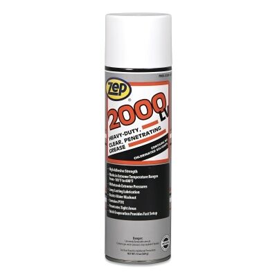 Zep 328901 Zep 2000 LV Heavy-Duty Clear Penetrating Grease 13 oz Aerosol Can