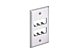 Panduit CFP6SY Pan Faceplate 6 Port Single Gang Stainless