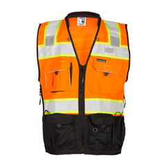 Kishigo S5003M Premium Black Series M Orange Surveyors Vest