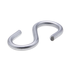 Metallics JSHK2 Zinc Chromate Galvanized Steel Open End S-Hook 0.141 Inch x 1-1/2 Inch