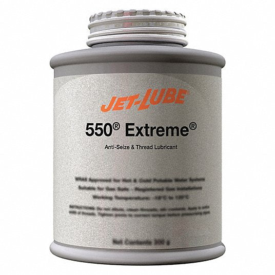 Jet-Lube 47104 550 Extreme Anti-Seize Compound and Lubricant 1 lb Brush Top Can