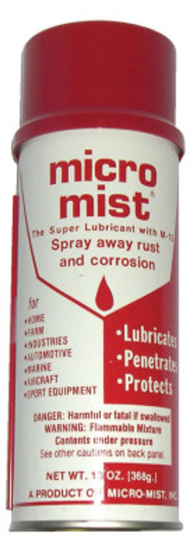 Micro-Mist 1615 13 oz Micro Mist Lubricant/Solvent Aerosol Spray 1615