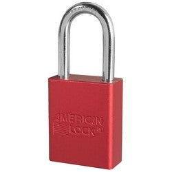 American lock A1106REDKA63387 Safety Padlock Alike Keyed 5-Pin 1-1/2 Width x 3/4 Thickness