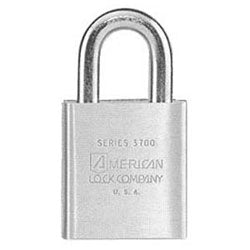 American lock A3700WO Padlock, Different Keyed, Compatible, 2 Width x 3/4 Thickness, Solid Brass Body, With 3/8 Diameter x 1-1/8 Clearance Boron Alloy Shackle, Without Cylinder