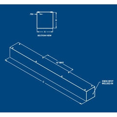 Austin AB-6648ST 6x6x48 Screw-Cover Trough