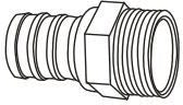 BMI 39833 1 x 3/4, PEX x MPT, Lead-Free, Reducing, Male Adapter