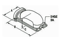 Bridgeport 938-C Sill Plate Aluminum Service Cable Size 3-#2