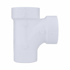 Charlotte Pipe 03479 1-1/2 Sanitary Tee (Street) - Ftg x Hub x Hub - PVC DWV