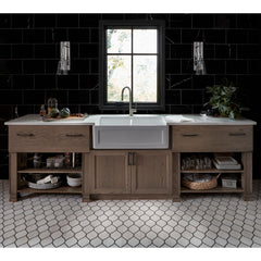 DXV D20103000.415 Hillside 33 Apron Kitchen Sink with Center Drain in Canvas White