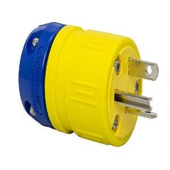 Ericson 1516-P Ericson Perma-Grip Perma-Link Perma-Tite 2 1-Phase Grounding Straight Blade Plug 250 VAC 20 A