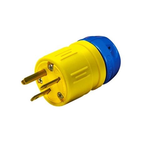 Ericson 1514-P Perma-Grip Perma-Link Perma-Tite 2 1-Phase Grounding Straight Blade Plug 250 VAC 15 A