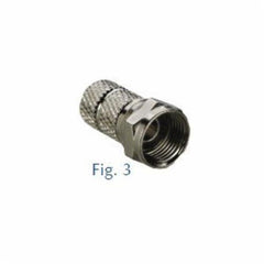 GC Electronics 32-3003-00BU Crimpless Coaxial Connector F Male Twist-On Connection RG-6 Cable Packing of 10